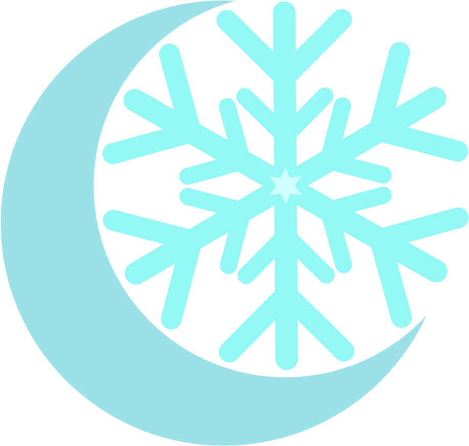 Crescent Moonand Snowflake Icon PNG