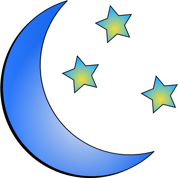 Crescent Moonand Stars Illustration PNG