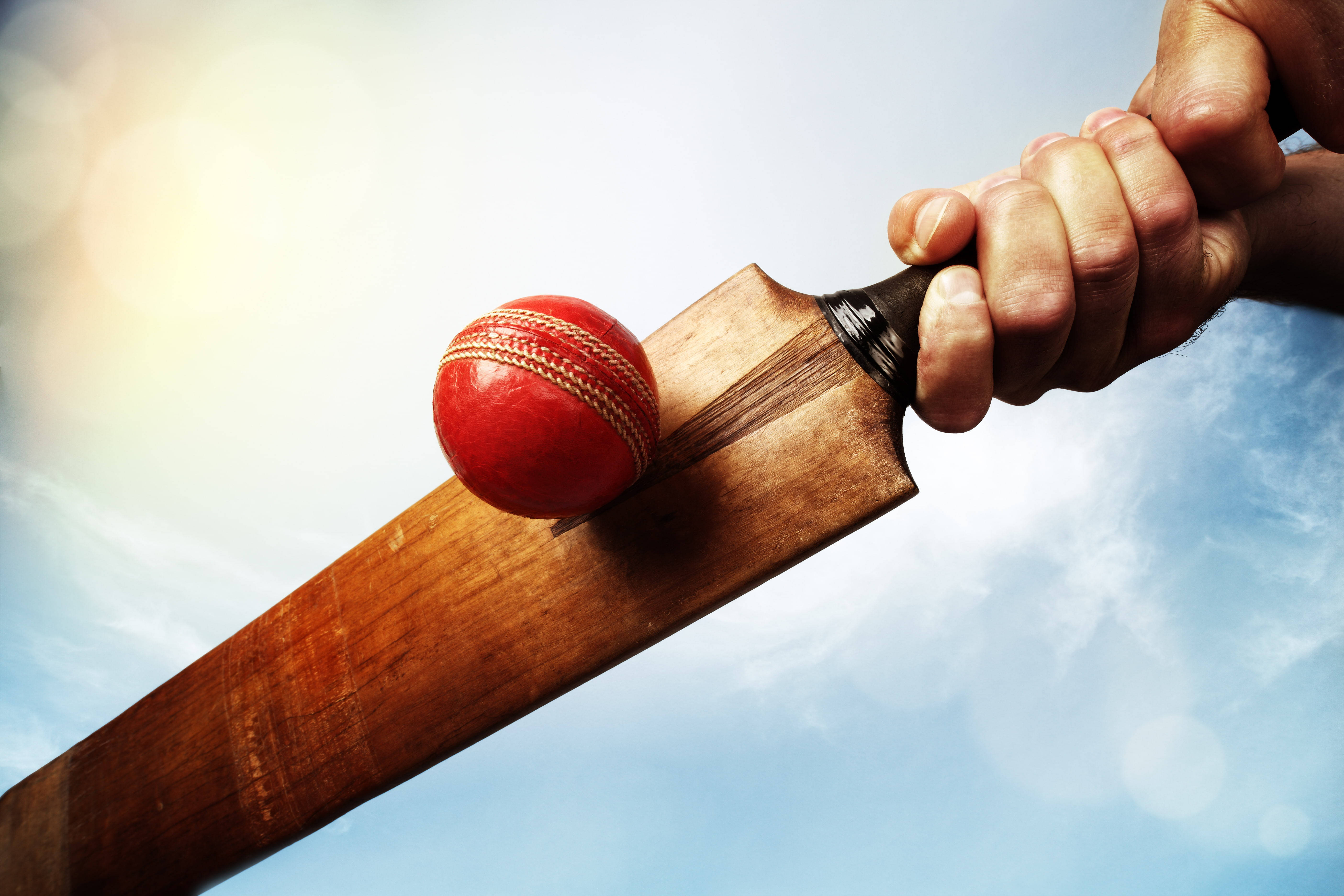 Stunning Moment of a Cricket Ball Hit in 4K Wallpaper