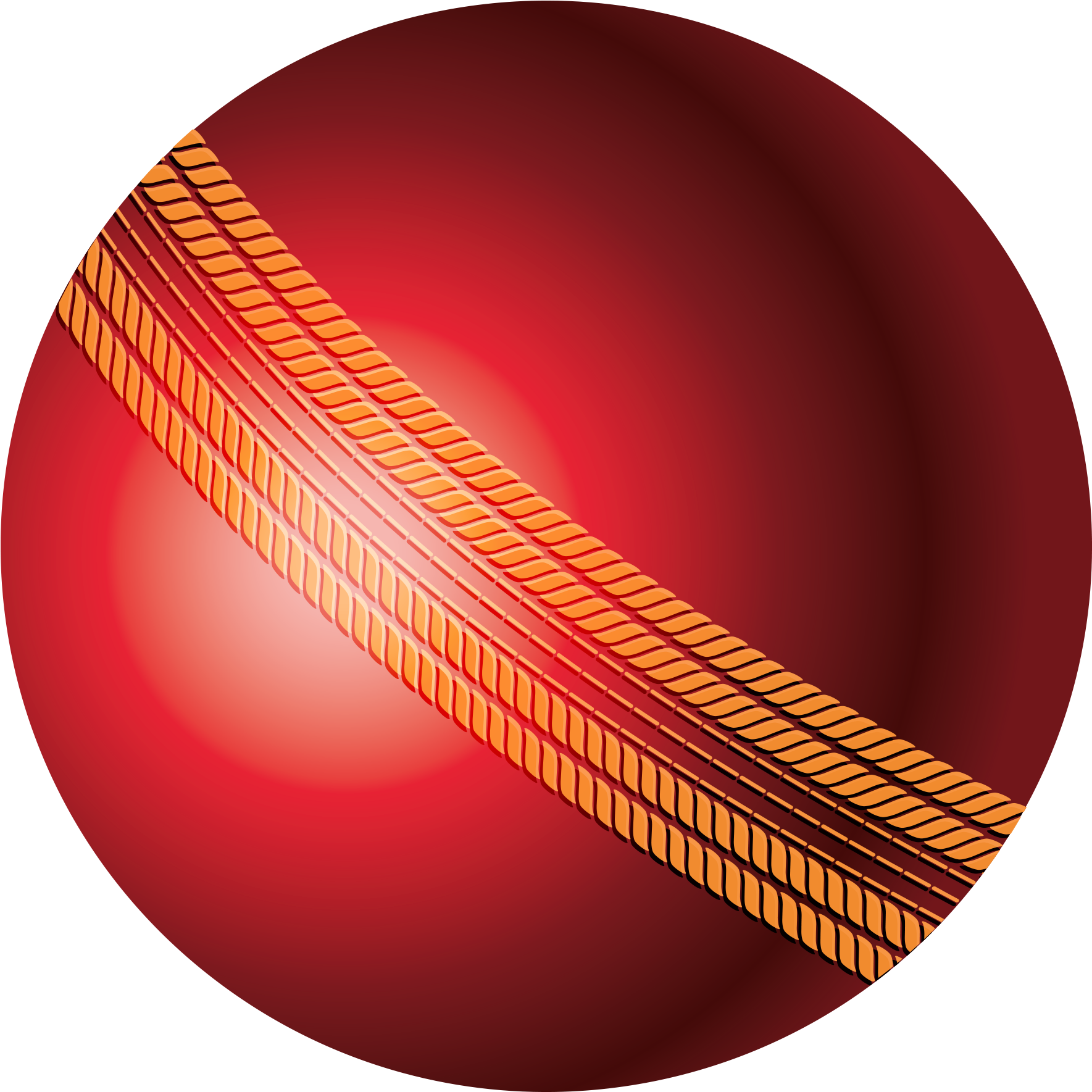 Cricket Ball Design Graphic PNG