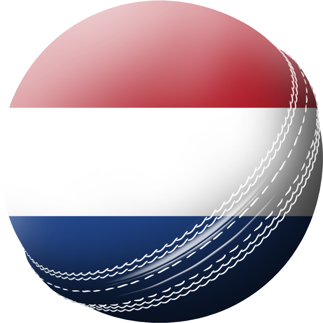 Cricket Ball Netherlands Flag Design PNG