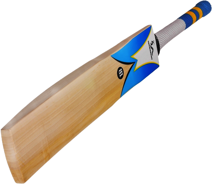 Cricket Bat Blue Logo Design PNG