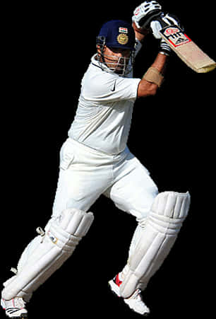 Cricket Batsman Playing Shot PNG