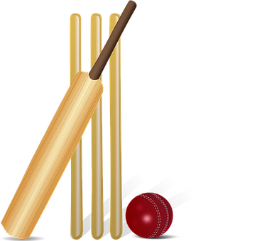 Cricket Equipment Illustration PNG