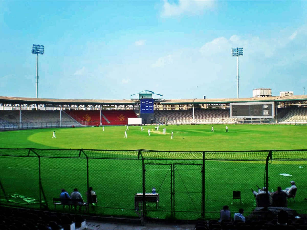 Einemalerische Aussicht Auf Einen Cricketplatz