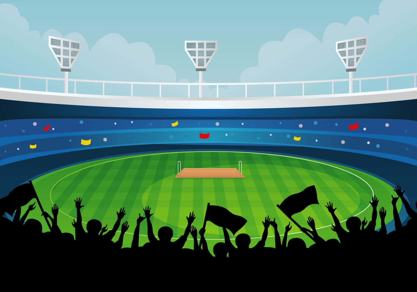 Aproveitandoo Jogo Mundial Em Um Vibrante Campo De Críquete