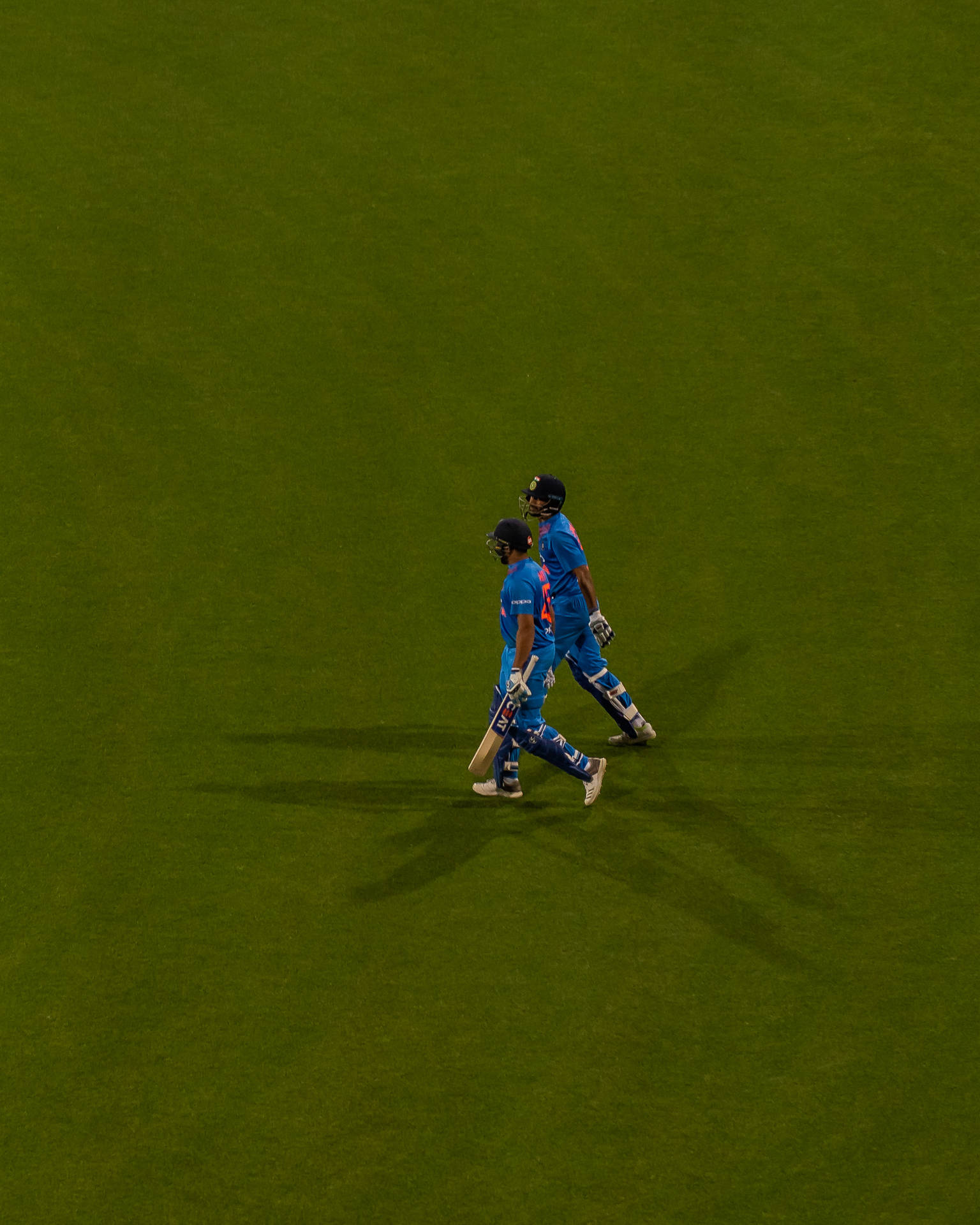 Cricket Teammates In Blue