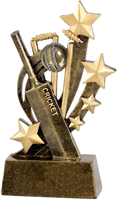 Cricket Trophywith Starsand Ball PNG