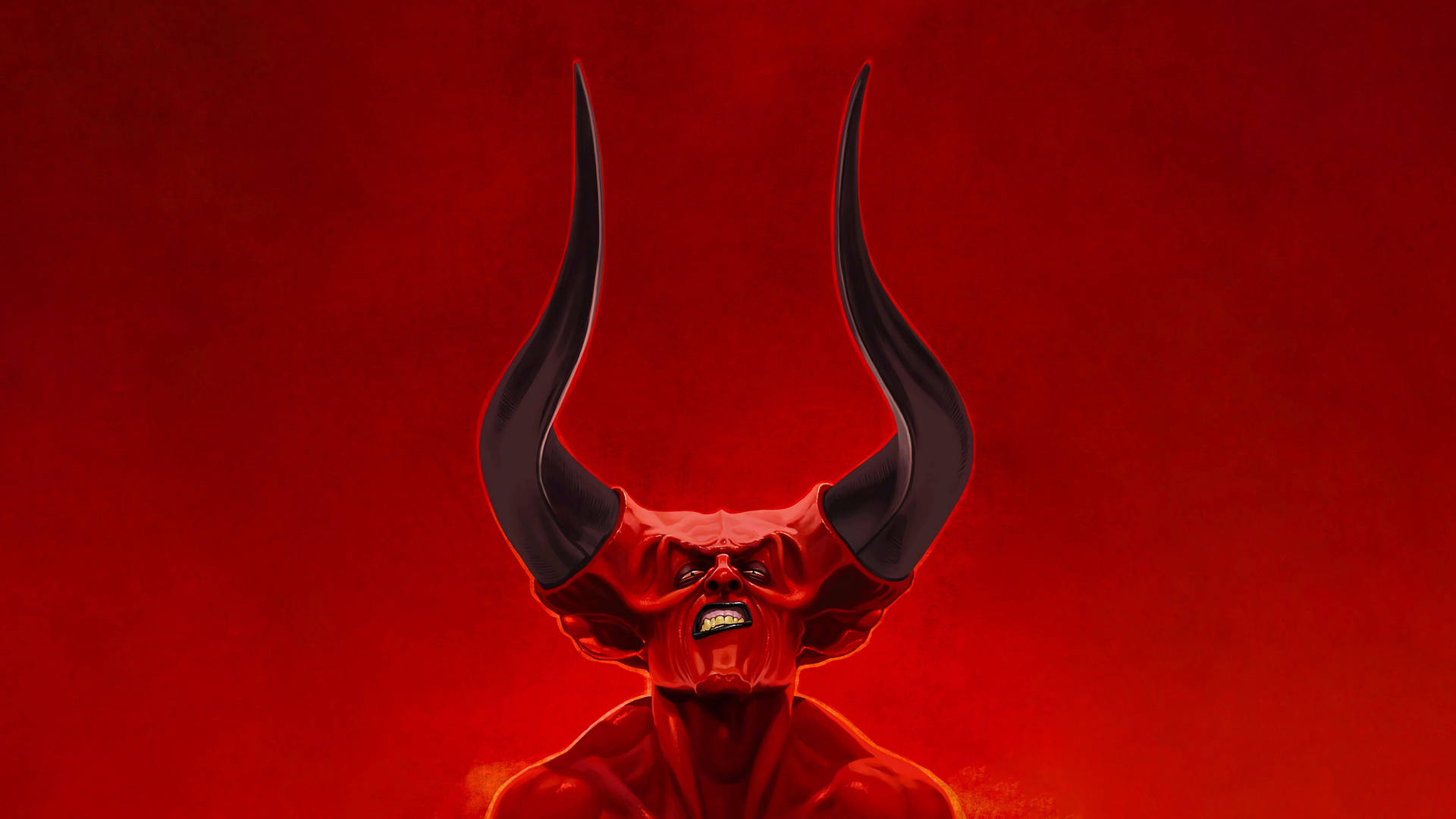 Crimson Devil Horn Background