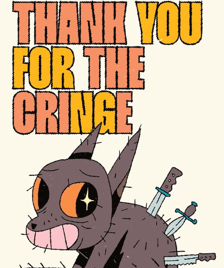 Cringe Appreciation Cartoon Cat Wallpaper