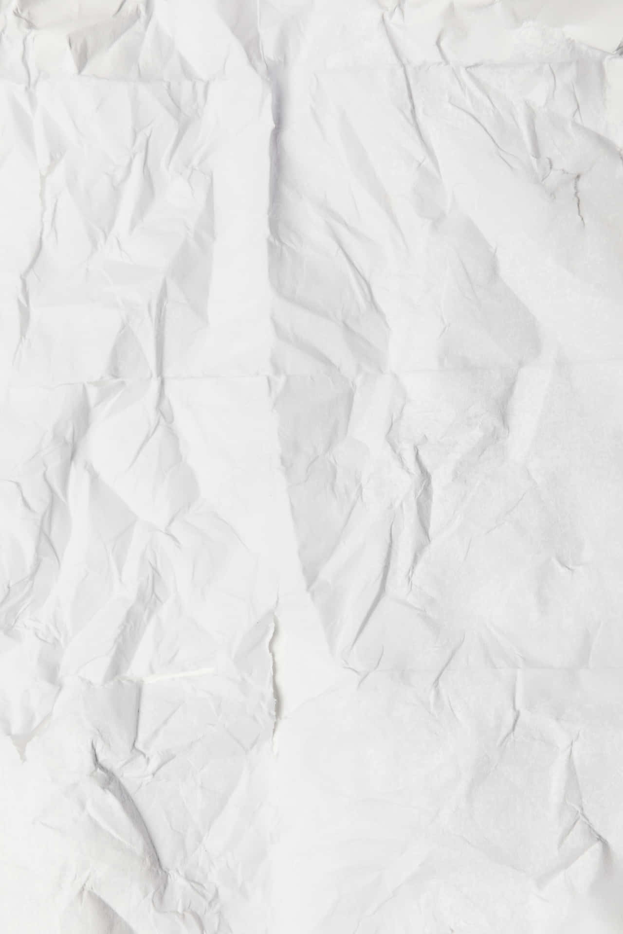 Crinkled White Paper Background Wallpaper