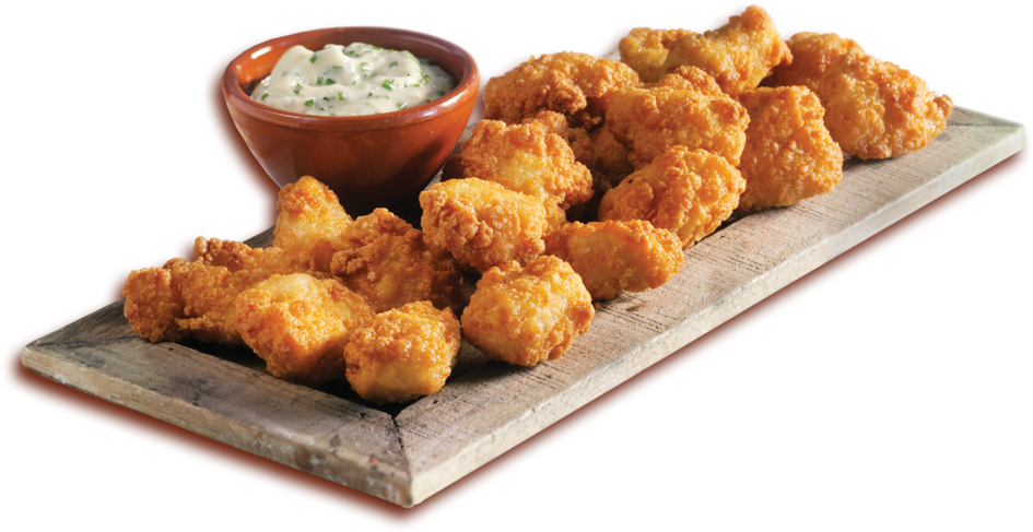 Crispy Chicken Nuggetswith Dipping Sauce PNG