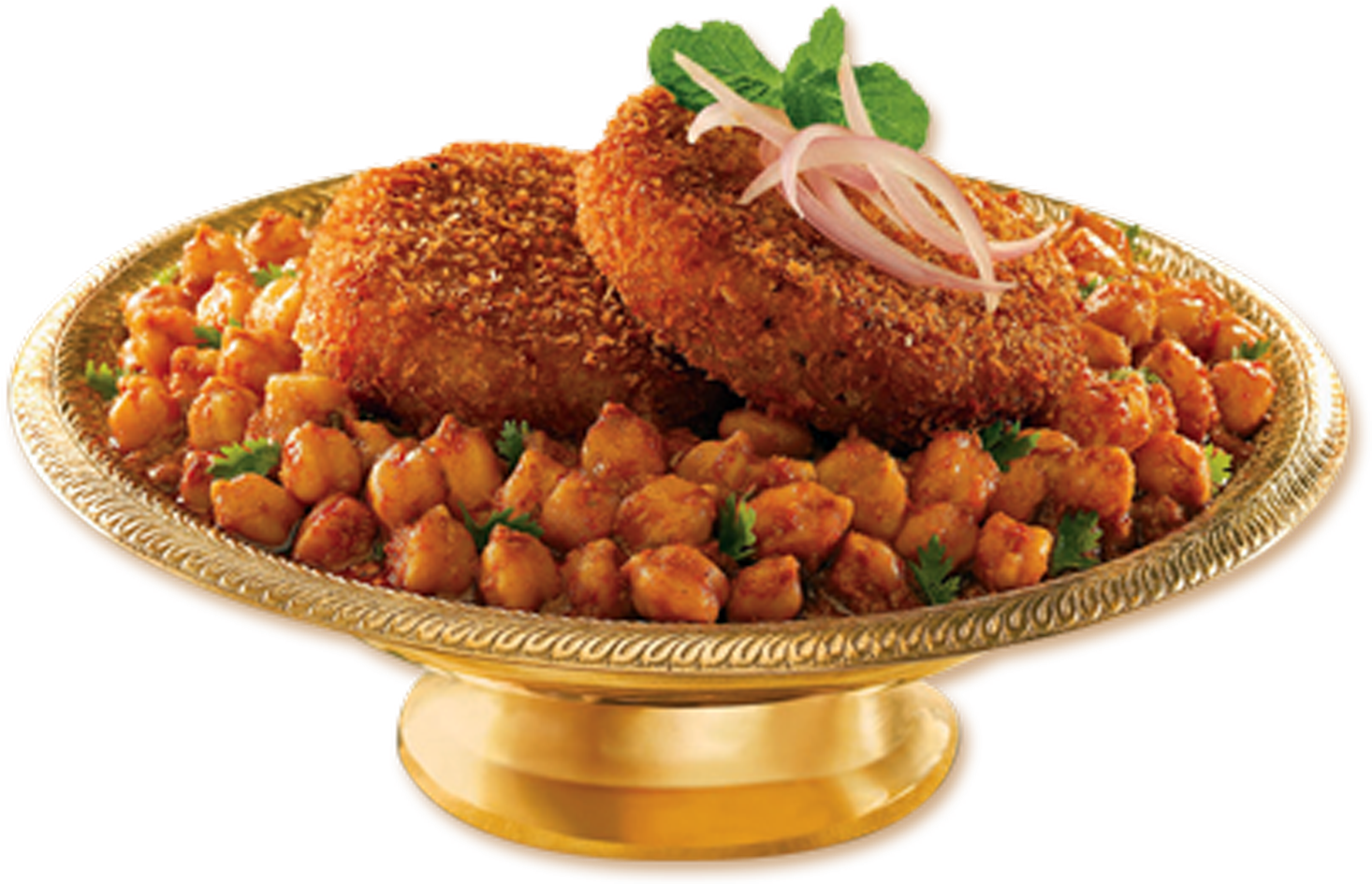 Crispy Cutlets Chickpeas Dish PNG