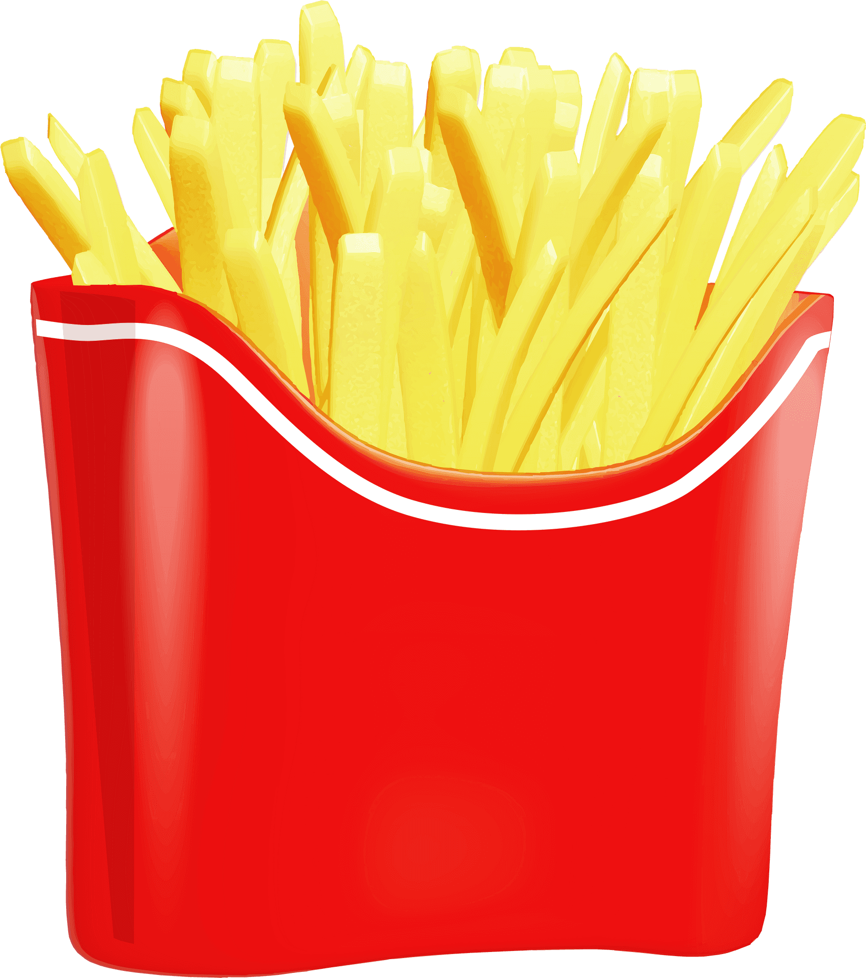 Crispy French Fries Cartoon PNG