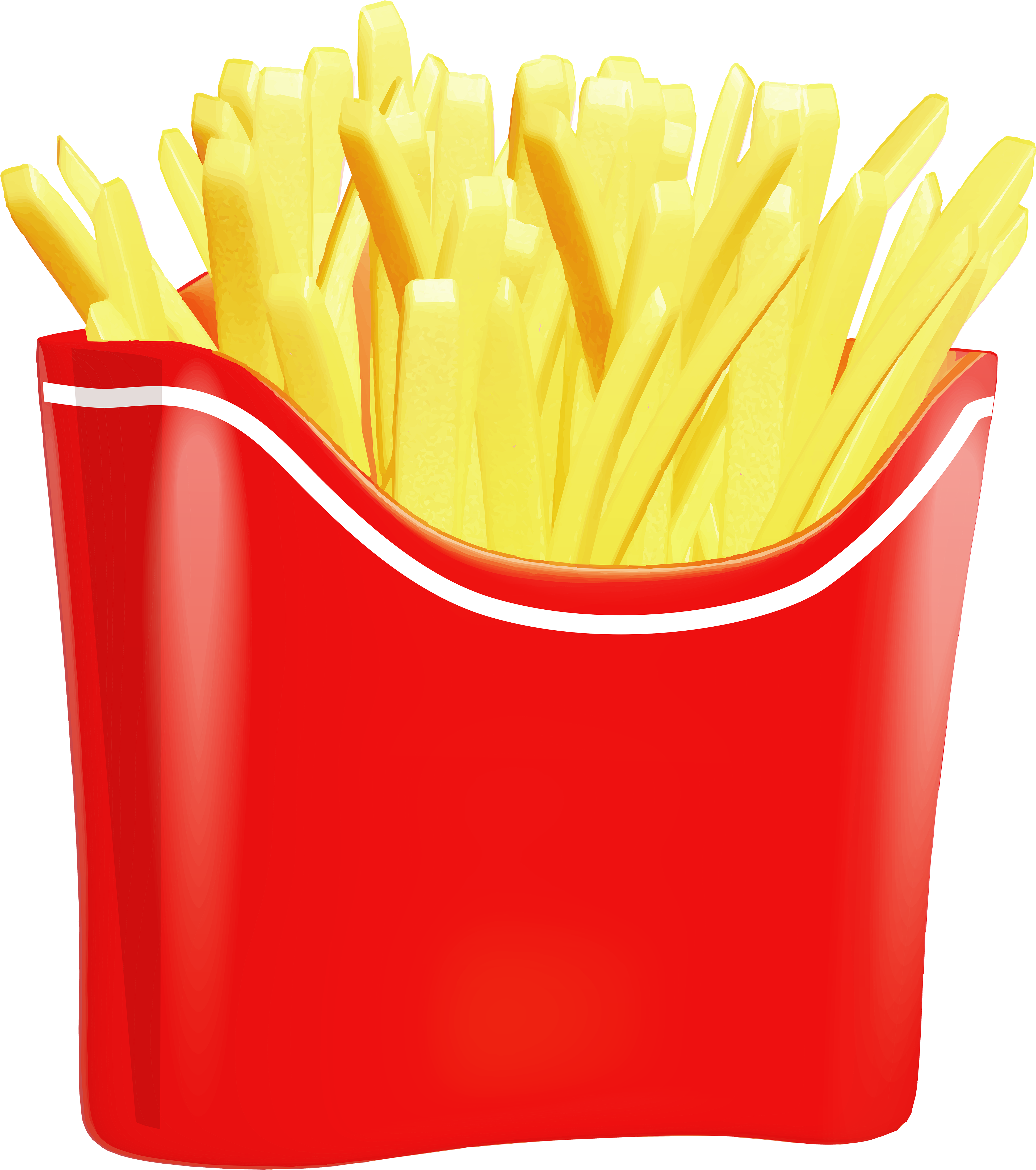 Crispy French Fries Red Box PNG