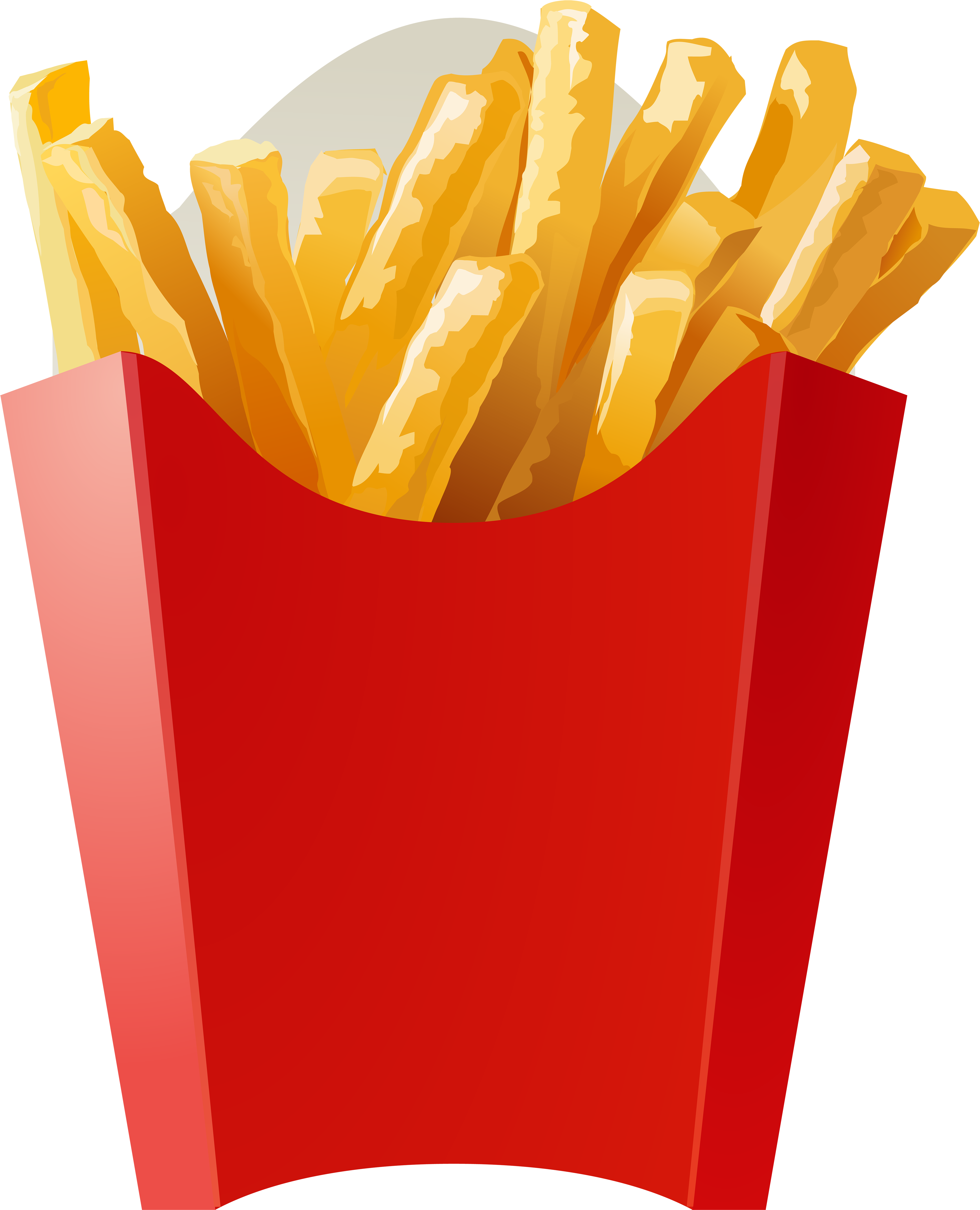 Crispy French Friesin Red Carton PNG