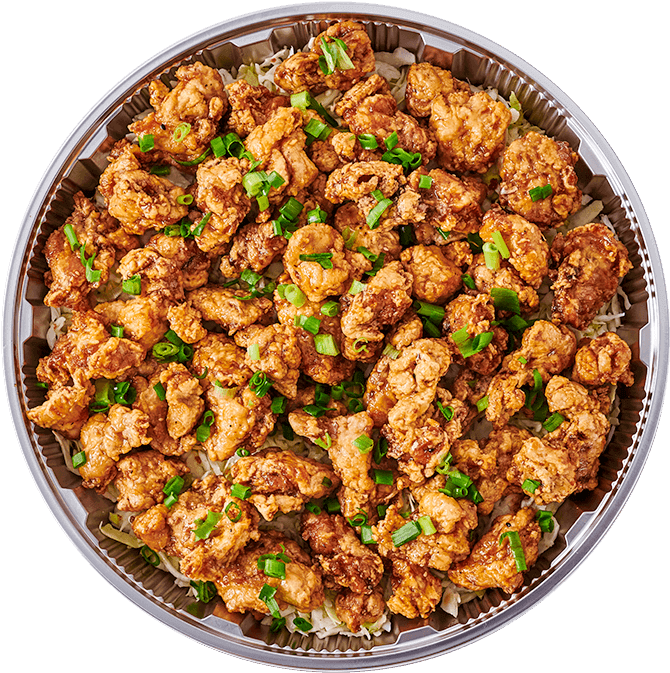 Crispy Fried Chicken Bites Top View PNG