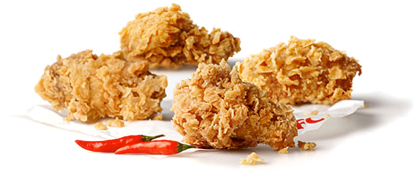 Crispy Fried Chicken Pieces PNG