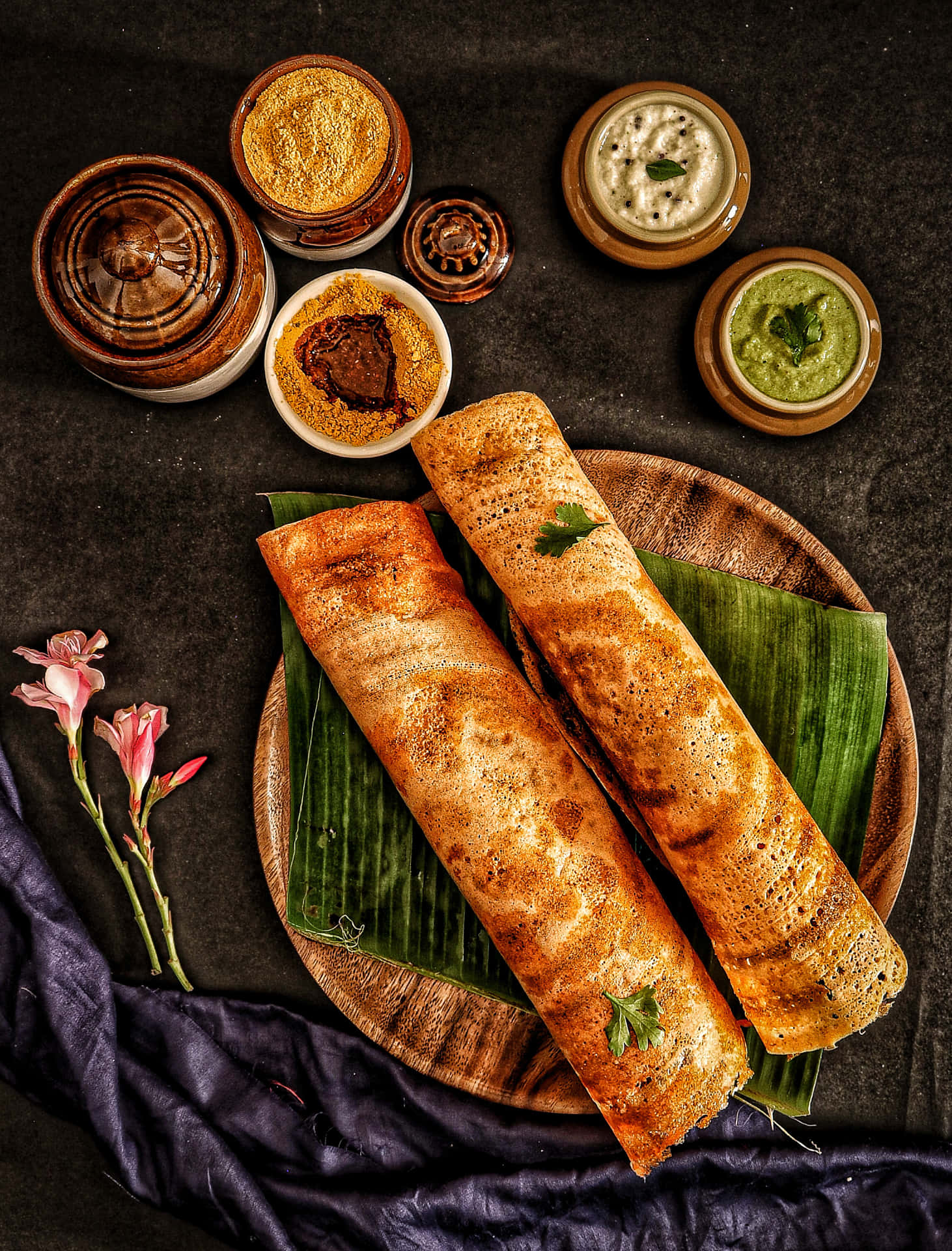 Crispy Masala Dosa Indian Food Wallpaper