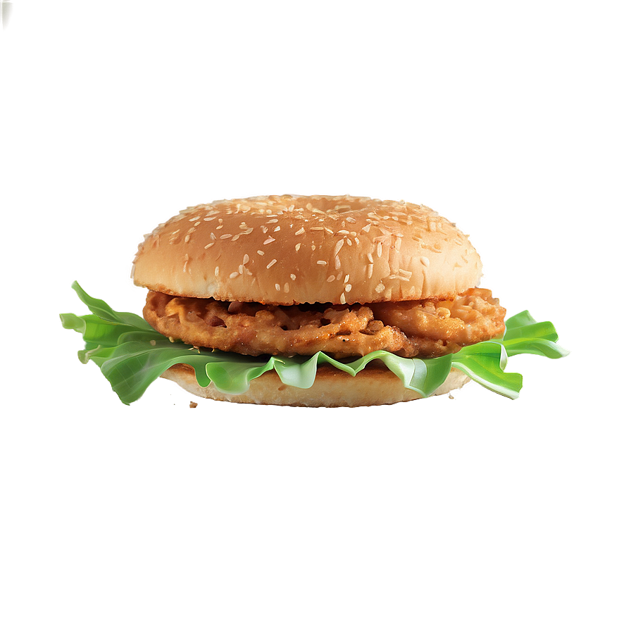 Crispy Onion Ring Burger Png Pfy89 PNG