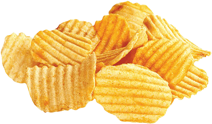 Crispy Ridged Potato Chips PNG