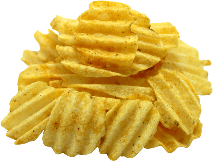 Crispy Ridged Potato Chips PNG