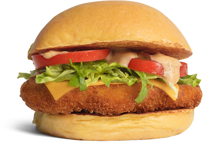 Crispy_ Chicken_ Cheeseburger_ Transparent_ Background.png PNG