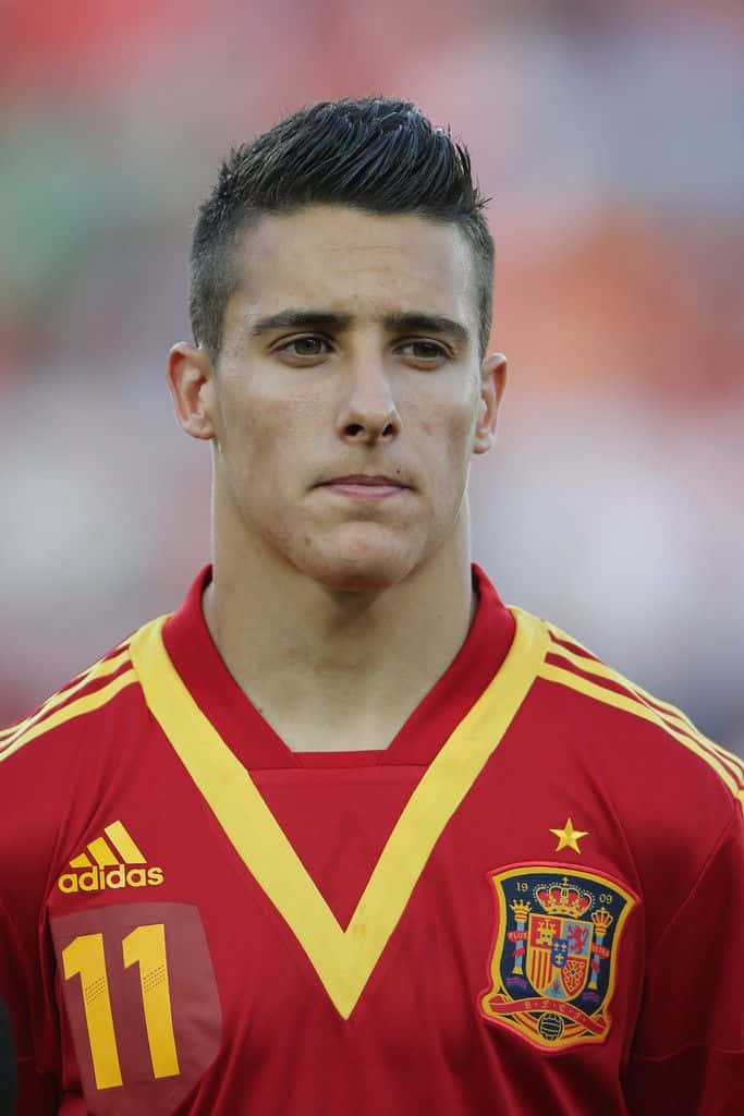 Cristian Tello af Spaniens nationale fodboldhold skrivebordsbaggrund Wallpaper