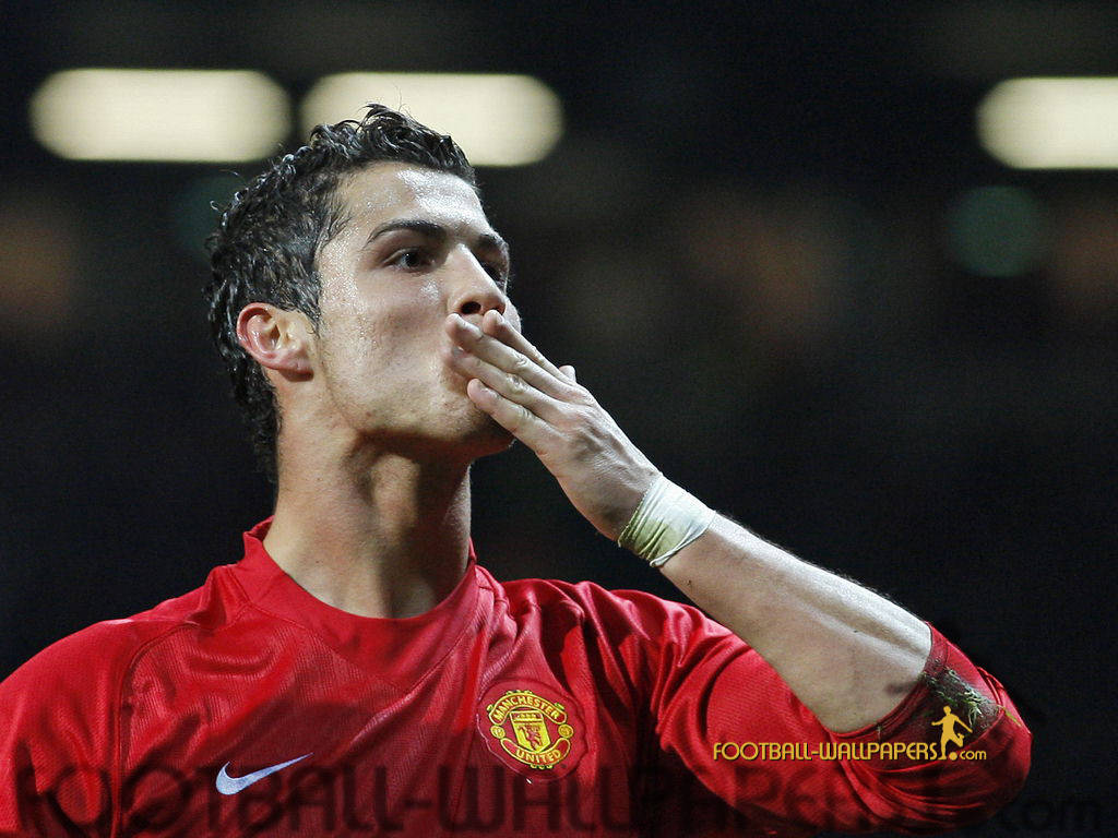 Cristiano Ronaldo Blowing a Kiss Wallpaper