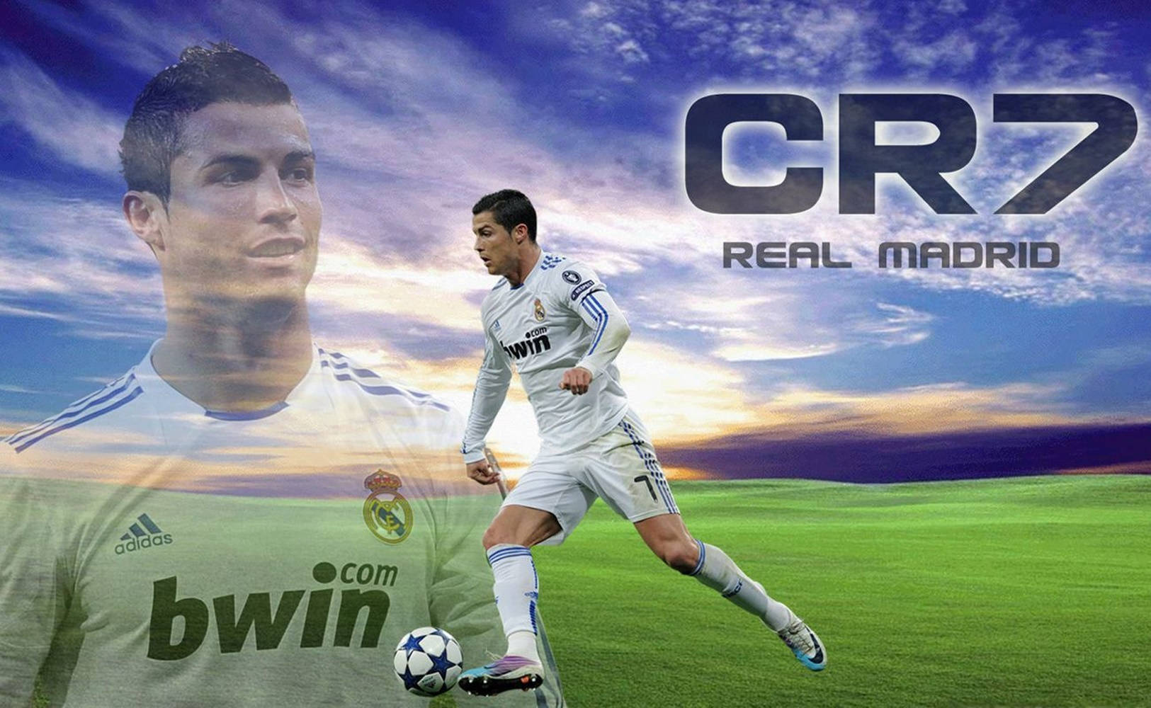 Køl Cristiano Ronaldo Real Madrid Fodboldbanen Tapet Wallpaper
