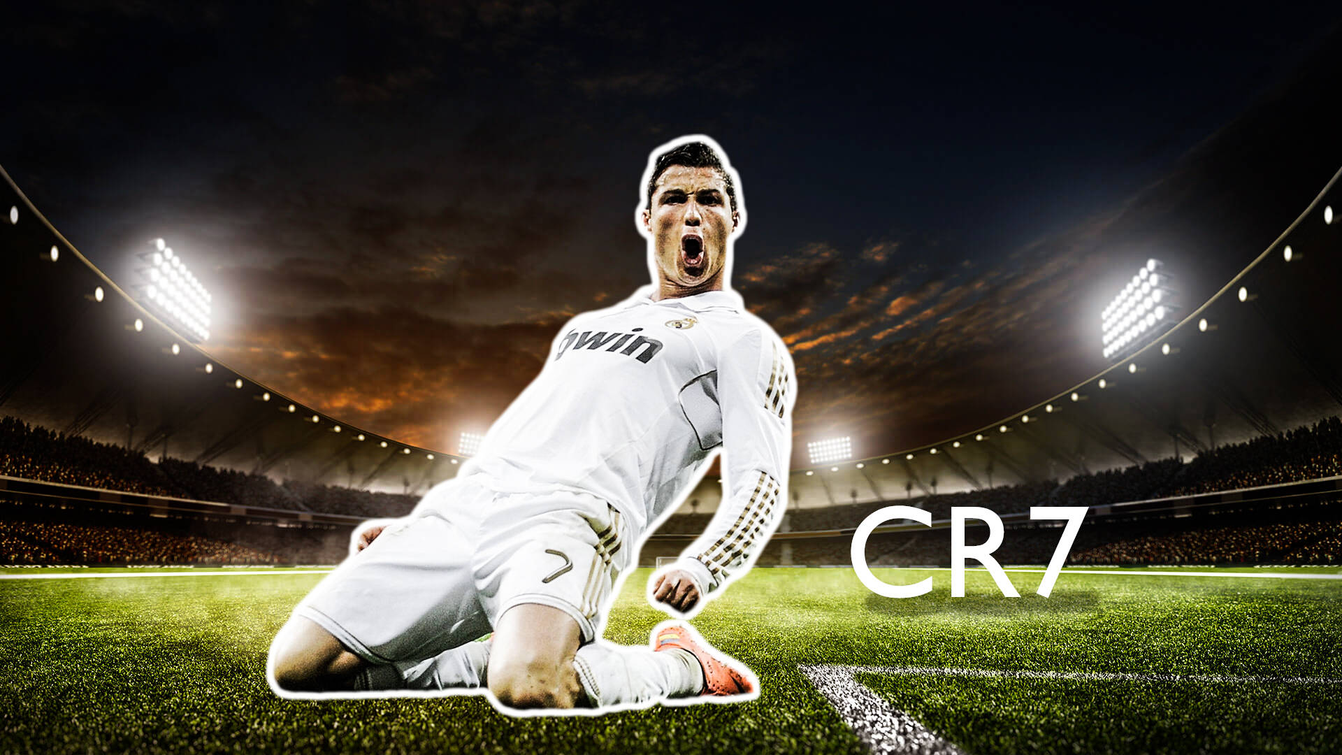 Cristiano Ronaldo Cool Victory Graphic Art Wallpaper