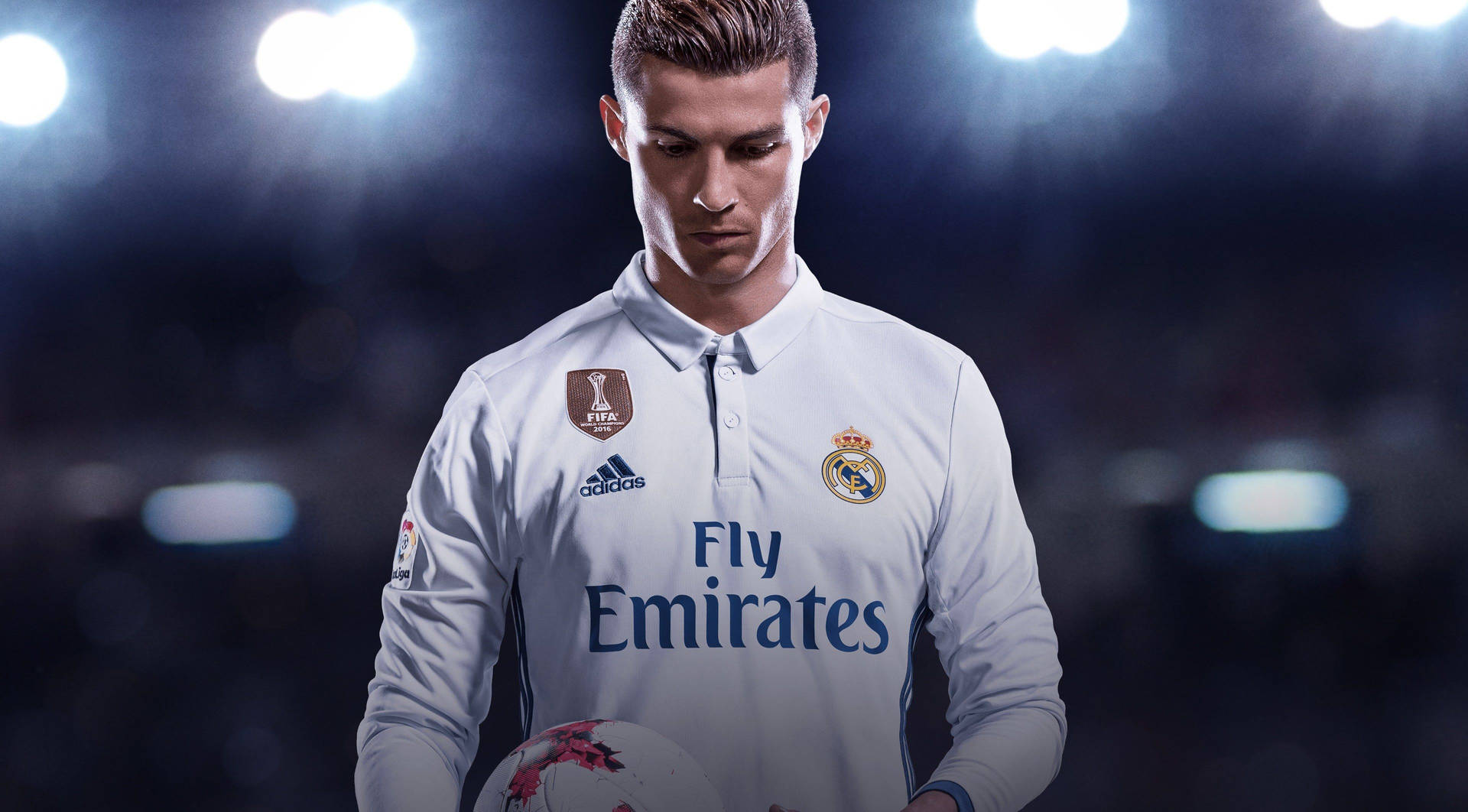 Cristiano Ronaldo enjoying international success with his exceptional skills in FIFA 17 Wallpaper