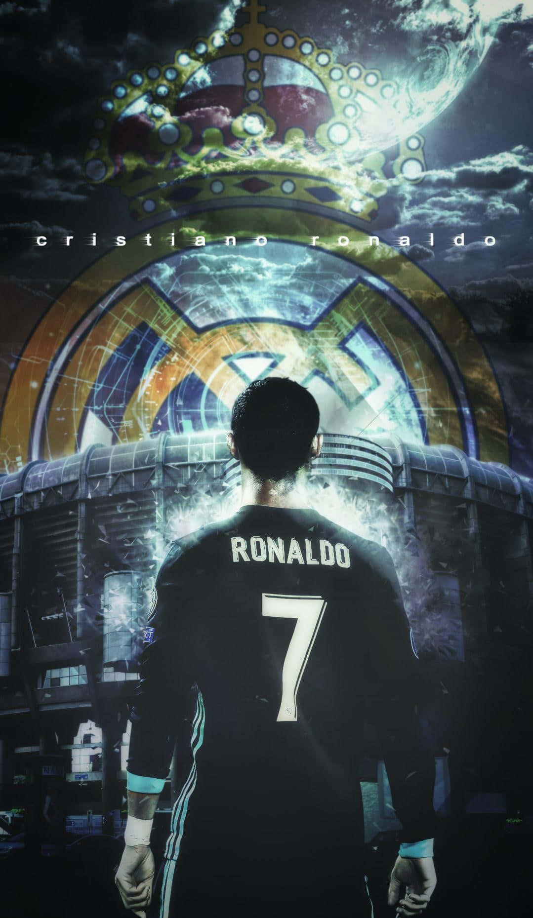 Cristiano Ronaldo Futuristic Stadium Wallpaper Wallpaper
