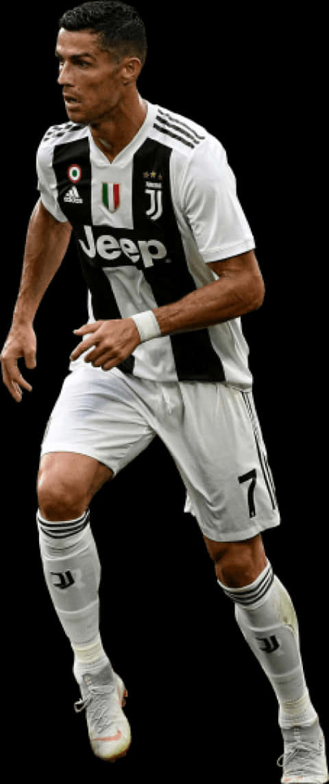 Cristiano Ronaldo Juventus Action Shot PNG