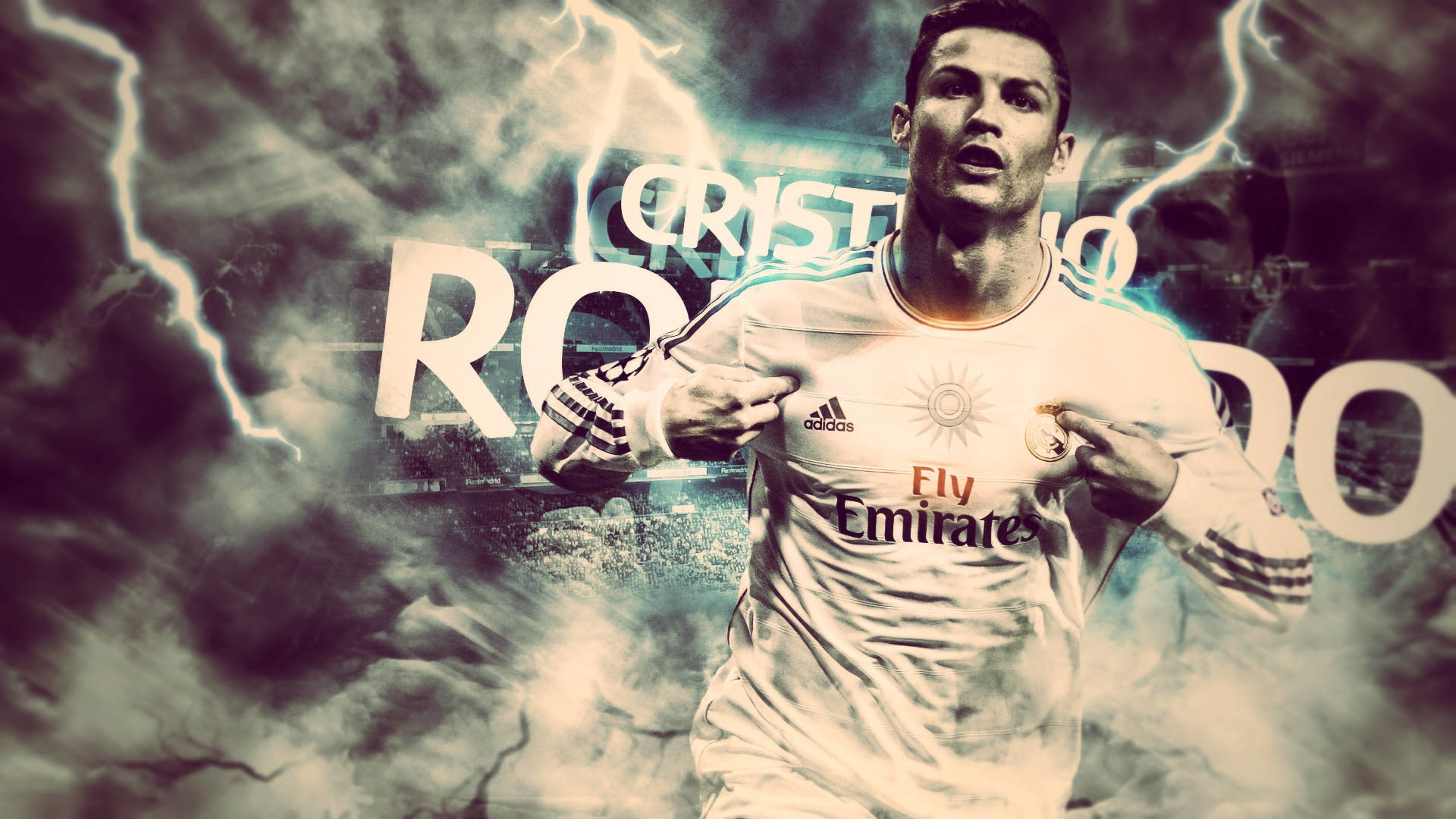“Lightning Strikes For Ronaldo” Wallpaper