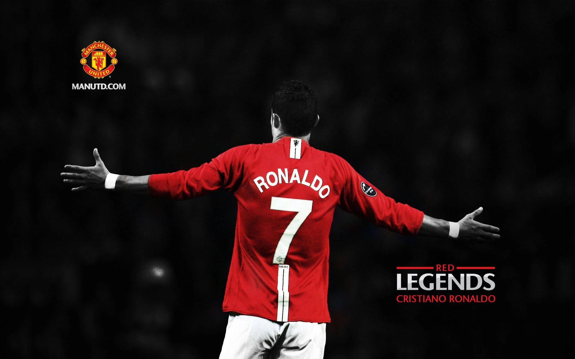 Cristiano Ronaldo Manchester United Dark Aesthetic Wallpaper