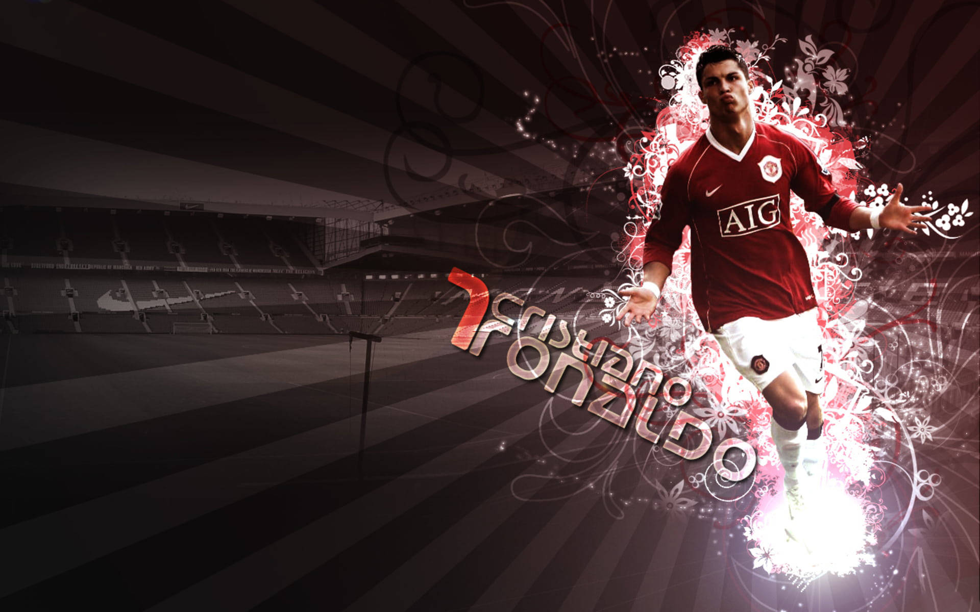 Cristiano Ronaldo Manchester United Rays Design