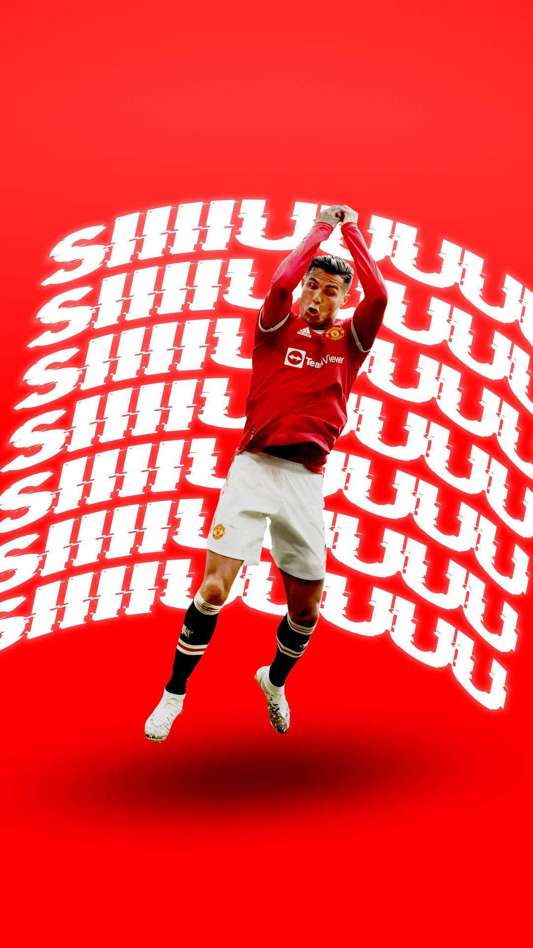 Cristiano Ronaldo Manchester United Red Poster Wallpaper