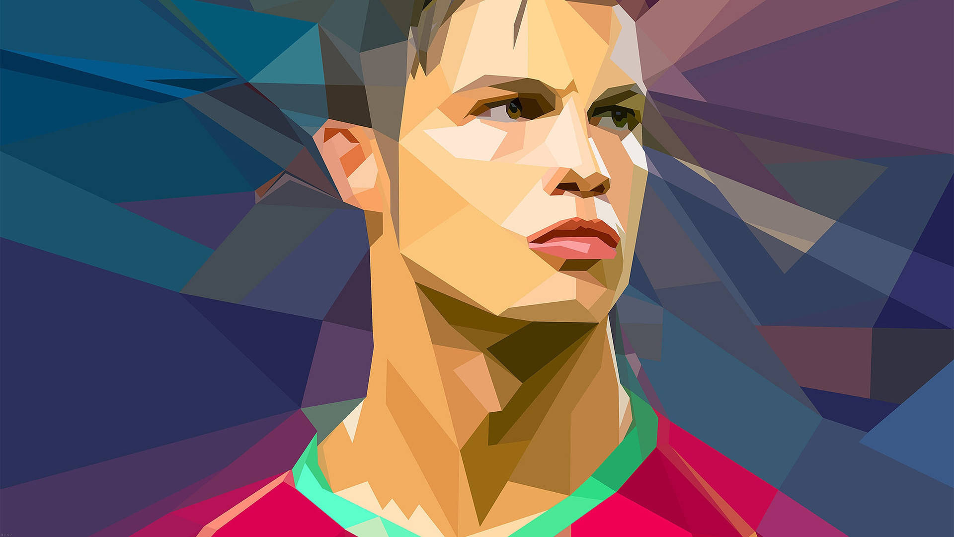 Cristiano Ronaldo Manchester United Vector Art