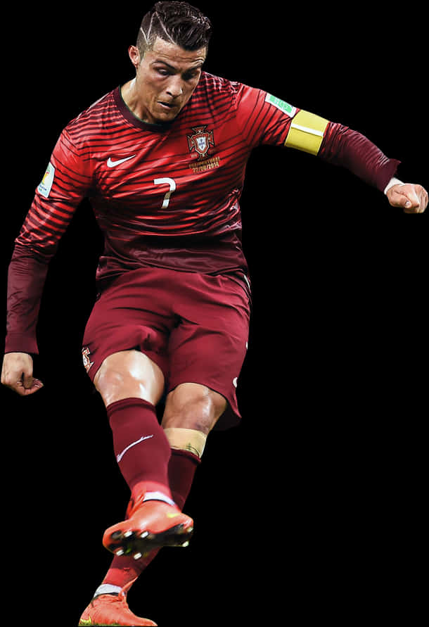 Cristiano Ronaldo Portugal Action Shot PNG