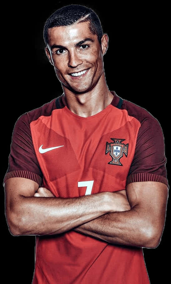 Cristiano Ronaldo Portugal Jersey Pose PNG
