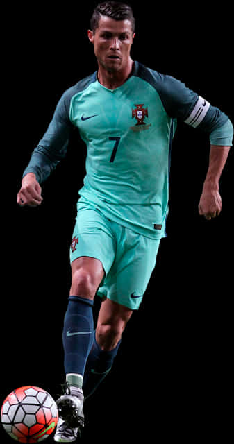 Cristiano Ronaldo Portugal Kit Dribbling PNG