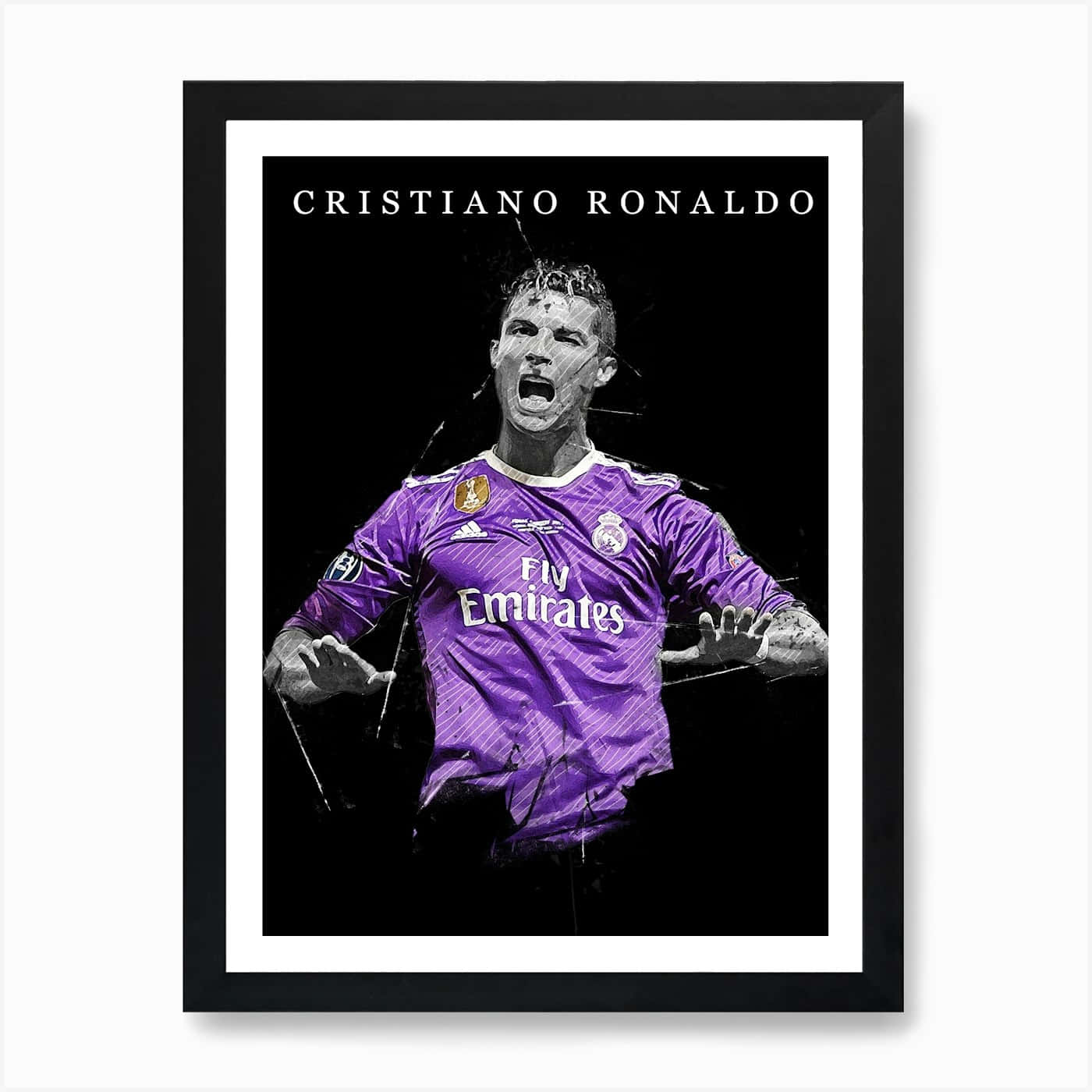 Cristiano Ronaldo Purple Jersey Artwork Wallpaper