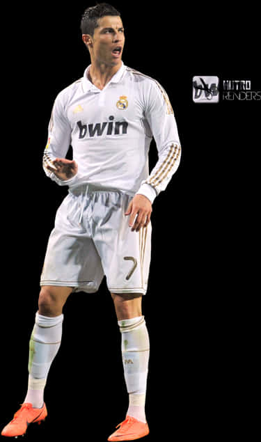 Cristiano Ronaldo Real Madrid Action Pose PNG