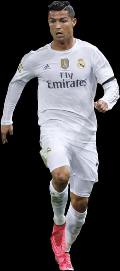Cristiano Ronaldo Real Madrid Action Shot PNG