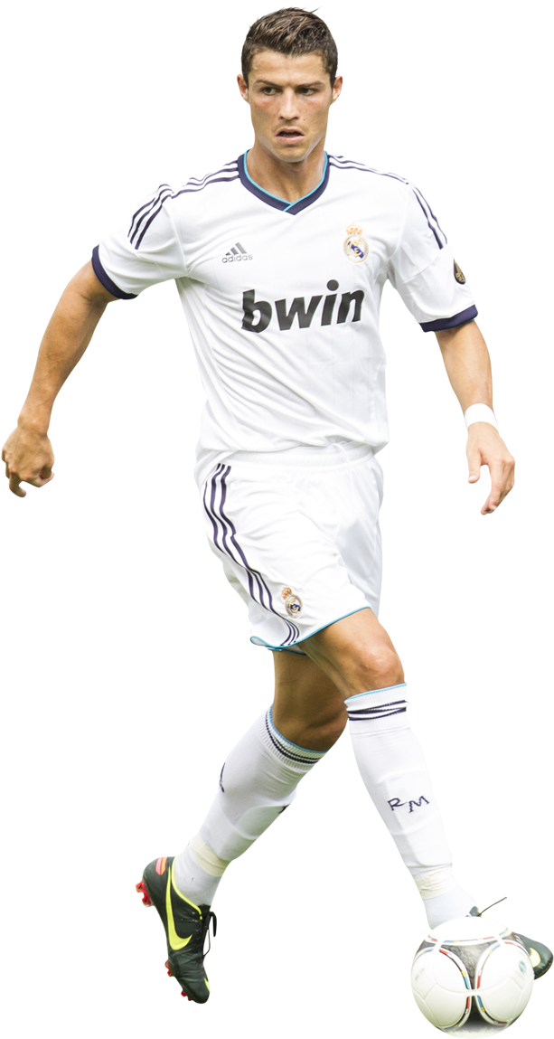 Cristiano Ronaldo Real Madrid Action Shot PNG