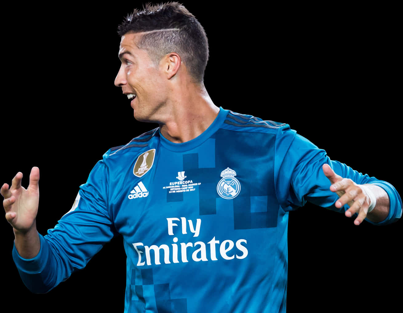 Cristiano Ronaldo Real Madrid Blue Kit PNG