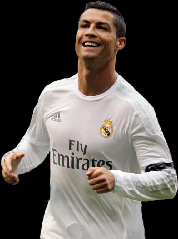 Cristiano Ronaldo Real Madrid White Kit PNG