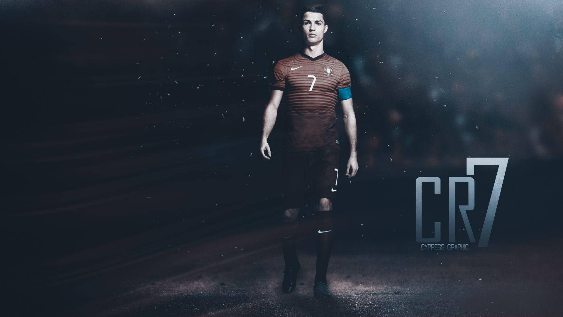 Cristiano Ronaldo in Portugal's red international uniform Wallpaper
