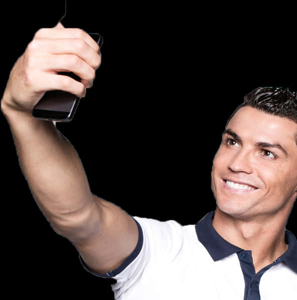 Cristiano Ronaldo Selfie Smile PNG